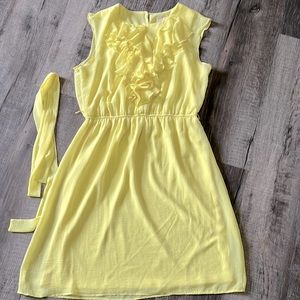 Yellow chiffon dress